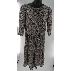 A New Day Women's Leopard Print Midi Dress Size L